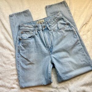 Madewell The Perfect Curvy Vintage Jeans - light wash, size 25, 100% cotton